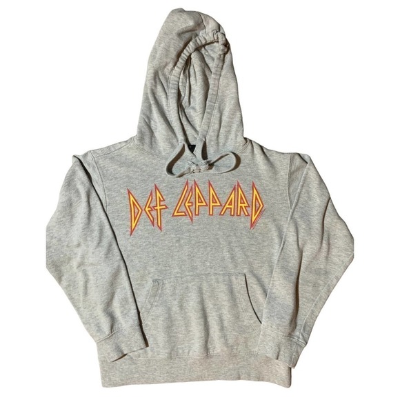 Forever 21 Def Leppard 2016 Pullover Hoodie Gray Women’s Ladies Size Small EUC! - Picture 1 of 11